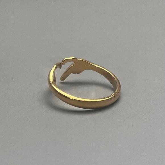 y2k 2000s vintage gold hand heart ring - Picture 4 of 6